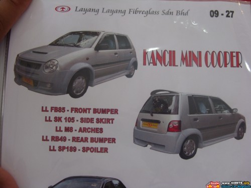 Wide bodykit for perodua kancil with mini cooper latest designed by them