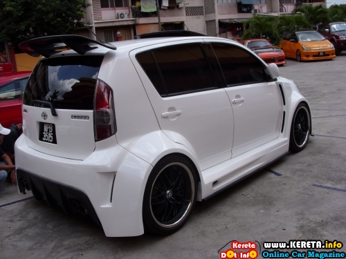 The wide body kit for myvi from steel with smooth surface touch up