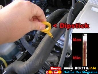 engine-oil-dipstick minyak enjin periksa check