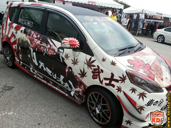 YAKUZA JAPAN THEME BODY STICKER ON MODIFIED ALZA MPV